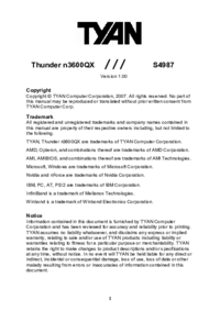 Zobrazit dokument Tyan-computer THUNDER N3600QX Uživatelský manuál