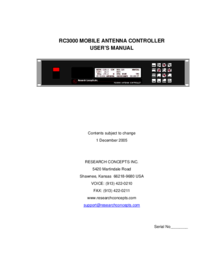 Zobrazit dokument Research-concepts RC3000 Uživatelský manuál