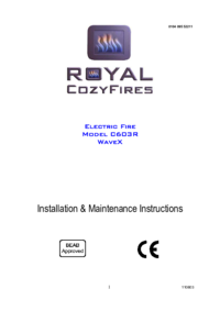 Zobrazit dokument Crosslee C603RElectricFire Uživatelský manuál